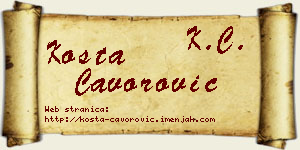 Kosta Čavorović vizit kartica